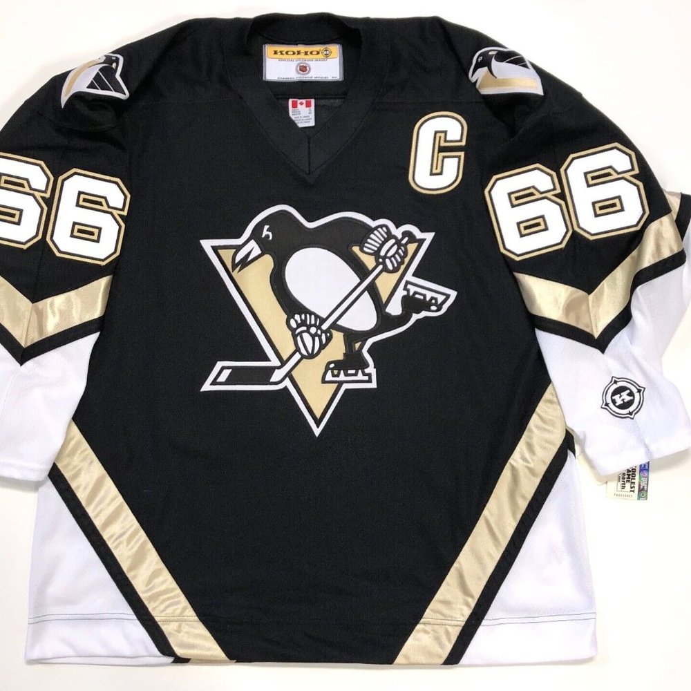 MARIO LEMIEUX PITTSBURGH PENGUINS 2003 KOHO BLACK JERSEY XL NEW